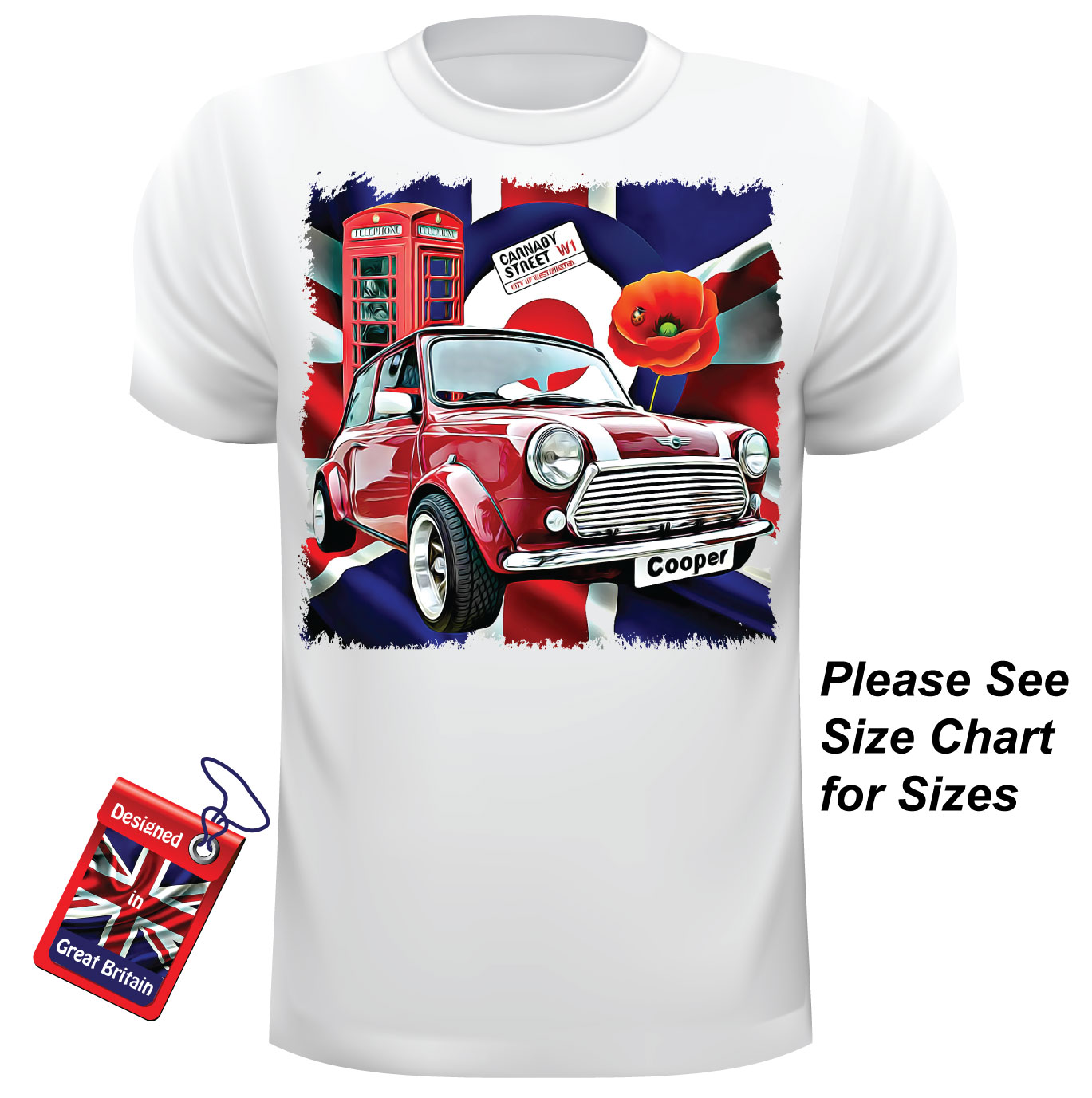 Mini Cooper T Shirt, Union Jack T Shirt
