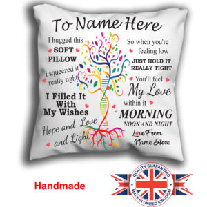 Personalised DNA Tree Cuddle Cushion Pillow