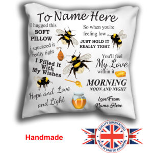 Personalised Bee Bumblebee Cushion