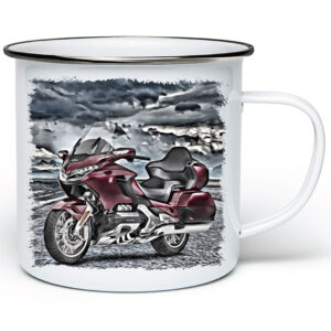 Bike Art Enamel Mugs
