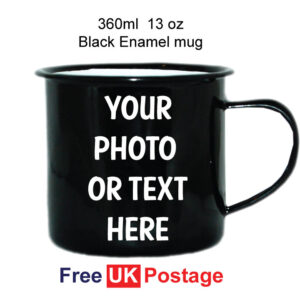 personalised Black camping Mug