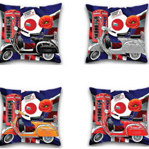Vespa Scooter Cushion Union Jack Pillow