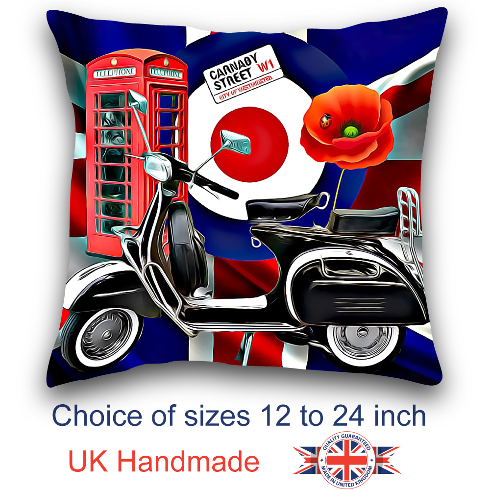 Scooter Art Cushion Vespa Scooter Cushion Design,Target Mod Pillow - Image 11