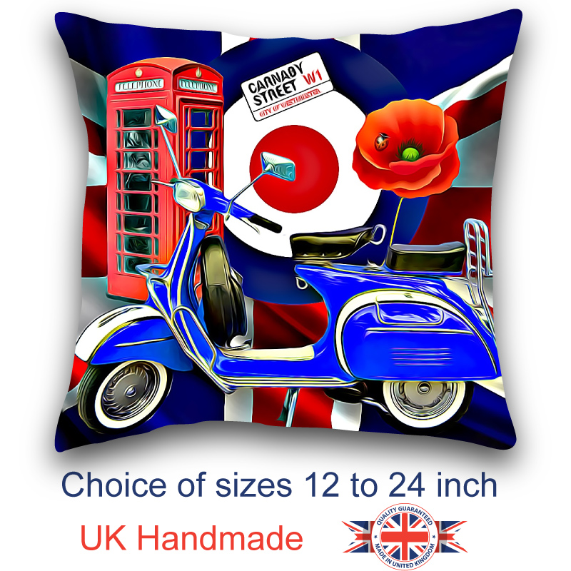 Scooter Art Cushion Vespa Scooter Cushion Design,Target Mod Pillow - Image 4