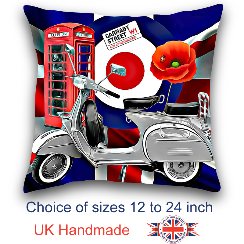 Scooter Art Cushion Vespa Scooter Cushion Design,Target Mod Pillow - Image 8