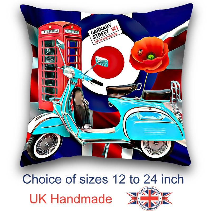 Scooter Art Cushion Vespa Scooter Cushion Design,Target Mod Pillow - Image 6
