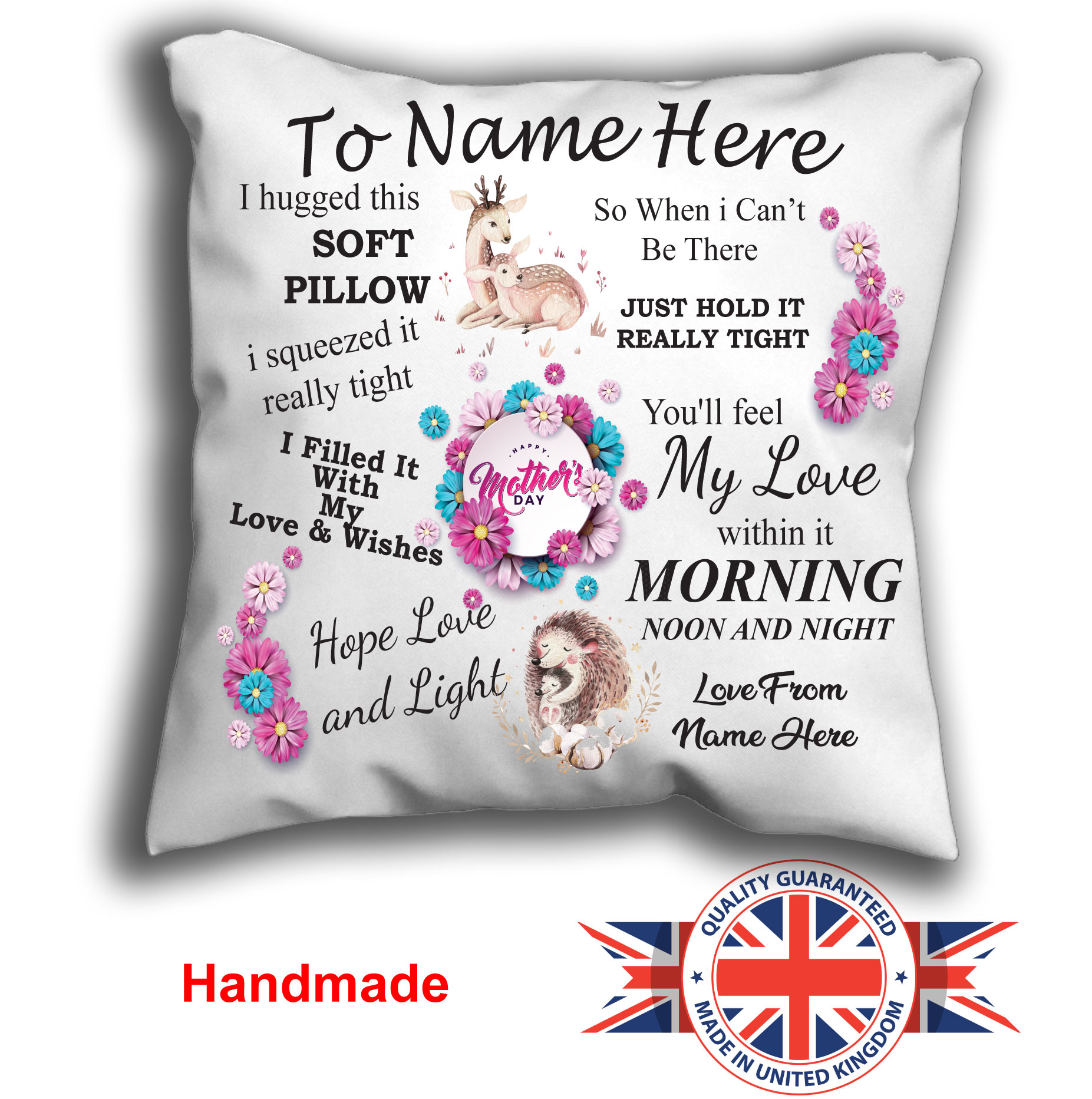 Mother's Day Cushion, Mother's Day Pillow Personalised