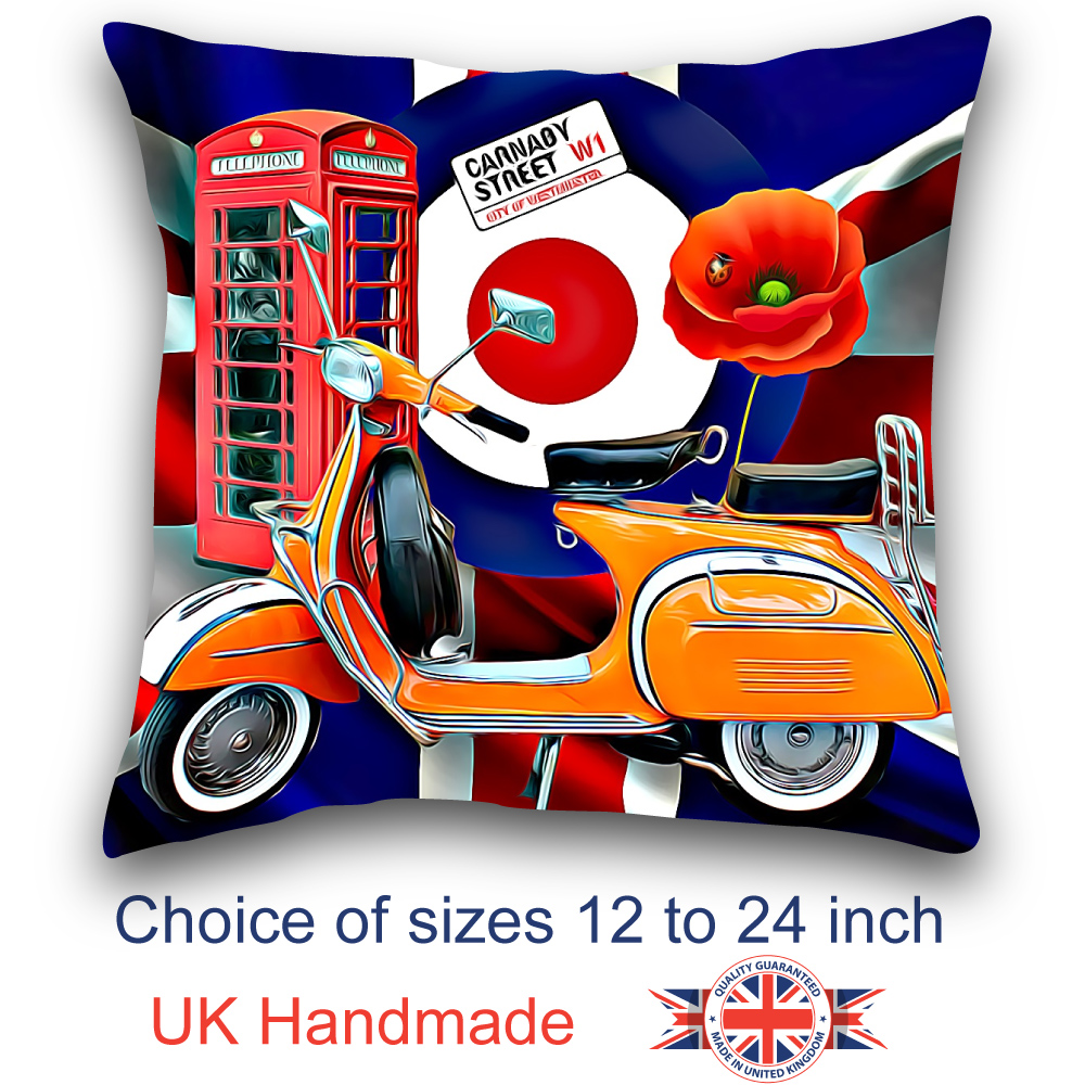 Scooter Art Cushion Vespa Scooter Cushion Design,Target Mod Pillow - Image 10