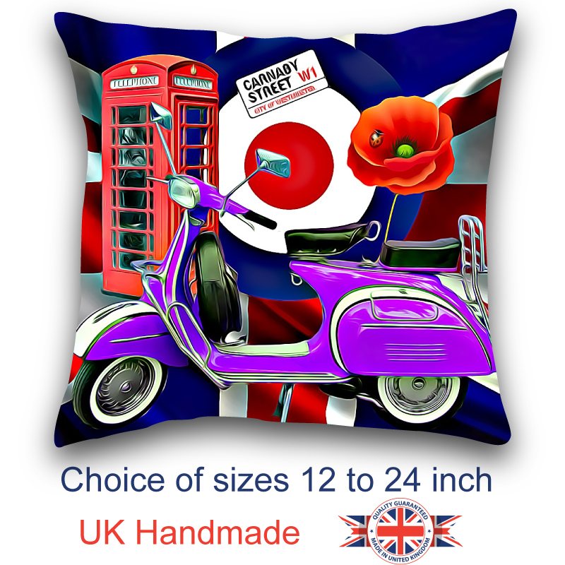 Scooter Art Cushion Vespa Scooter Cushion Design,Target Mod Pillow - Image 7
