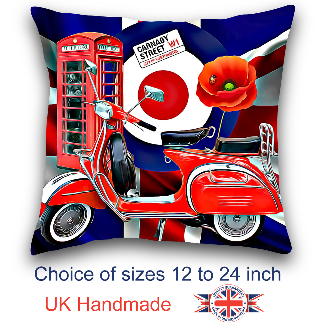 Scooter Art Cushion Vespa Scooter Cushion Design,Target Mod Pillow - Image 9