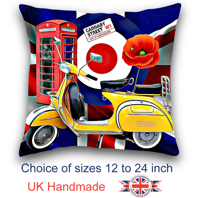 Scooter Art Cushion Vespa Scooter Cushion Design,Target Mod Pillow - Image 5