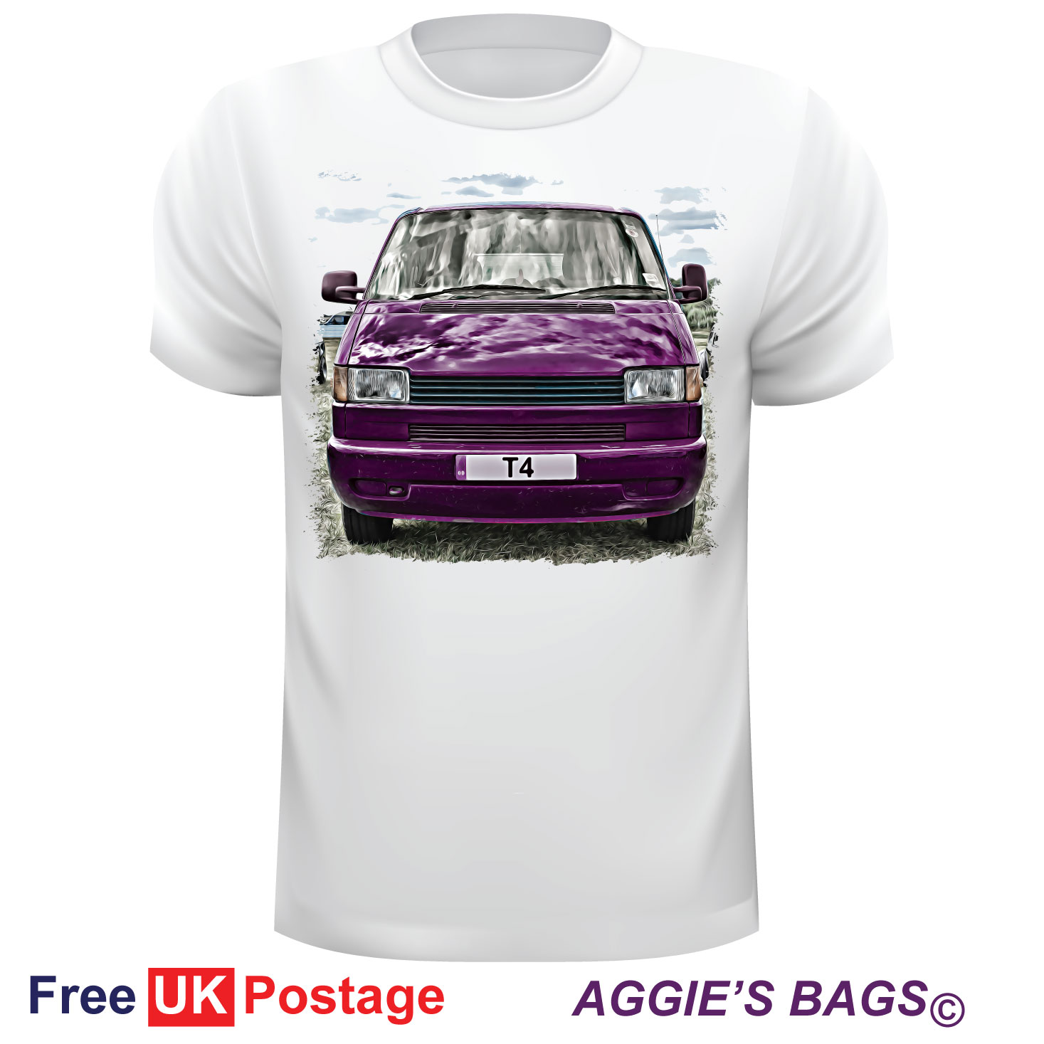 Car Art Design Classic VW T4 Transporter T Shirt