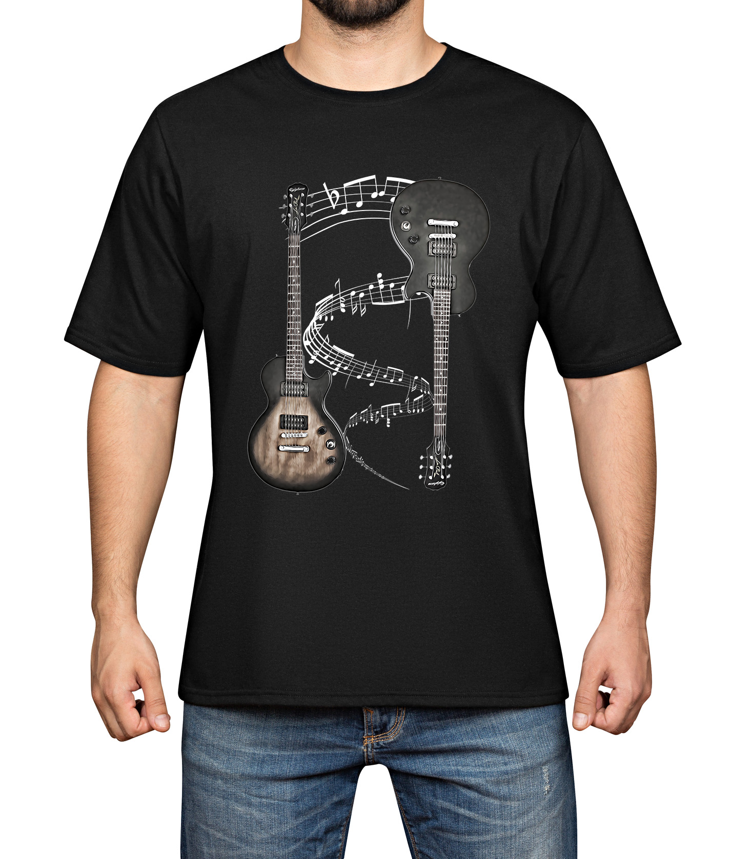 Epiphone Les Paul T Shirt, Epiphone T Shirt, Guitar T shirt Top, Cotton ...