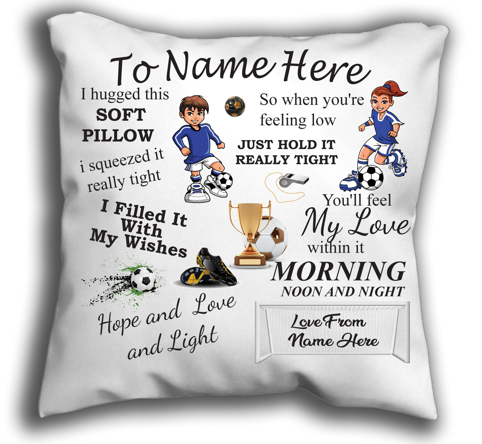 Football Cuddle Cushion Football Gift Cuddle Pillow Football Pillow
