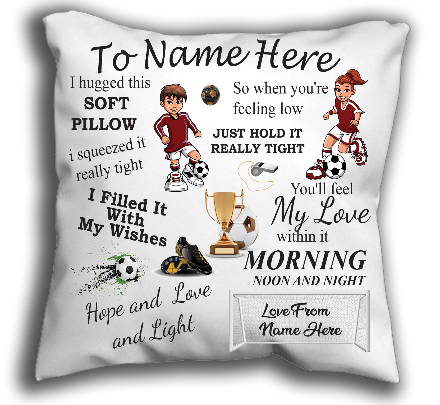 Football Cuddle Cushion Football Gift Cuddle Pillow Football Gift Pillow - Image 2