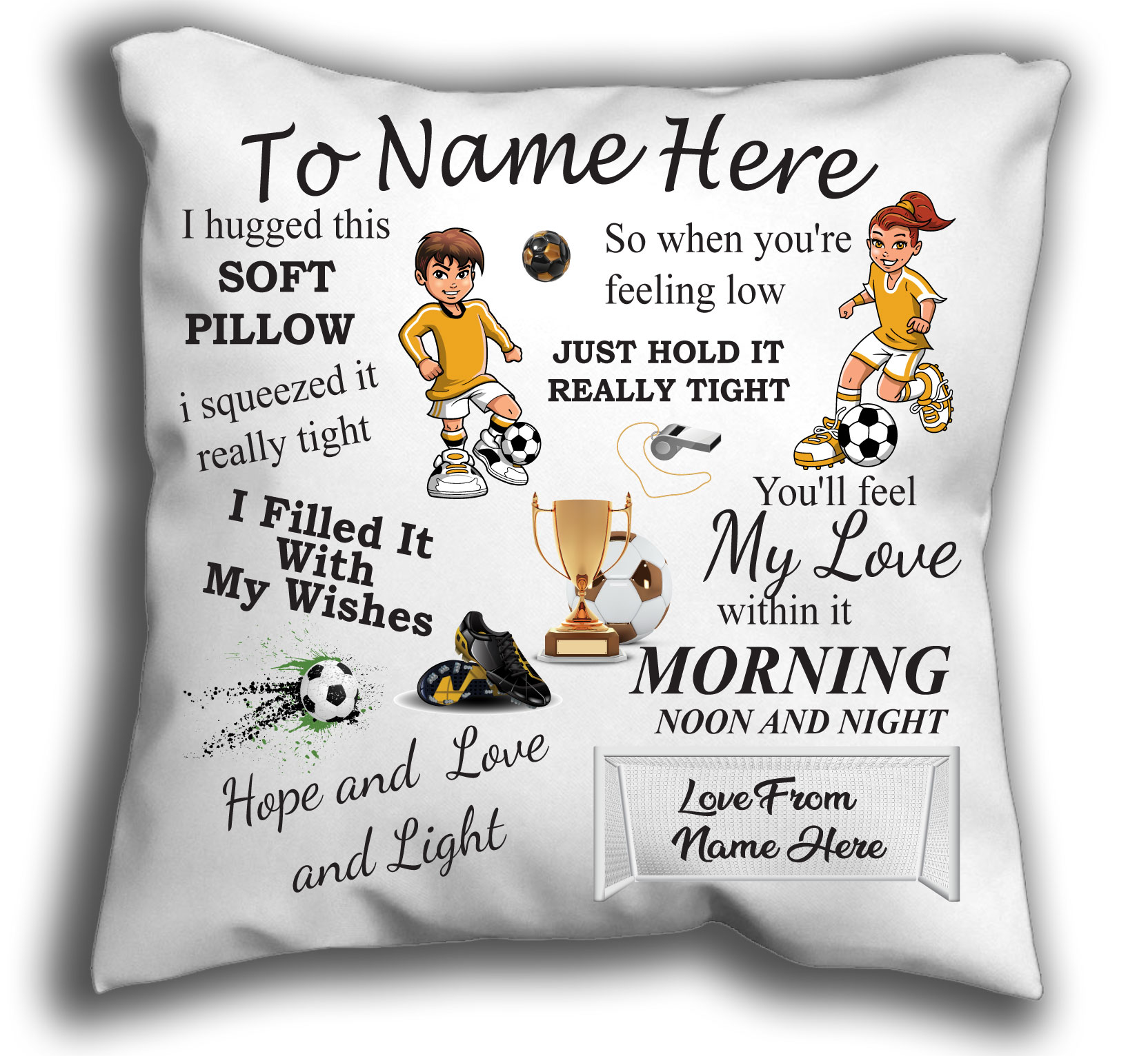 Football Cuddle Cushion Football Gift Cuddle Pillow Football Gift Pillow - Image 4