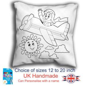 Airplane Colouring Cushion