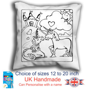 Unicorn Colouring Cushion