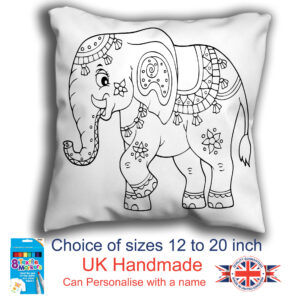 Elephant Colouring Cushion