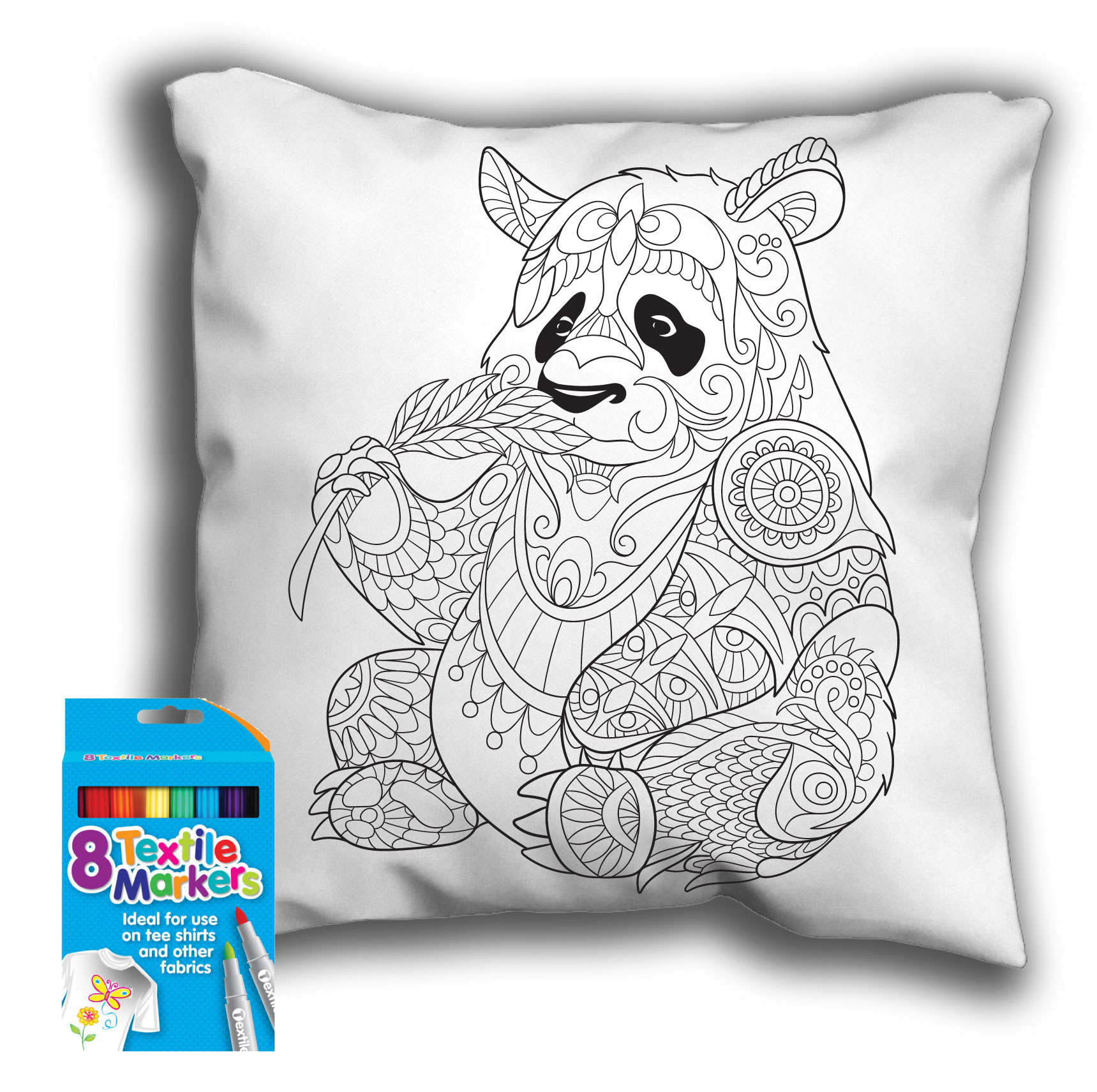 Panda Colouring Cushion