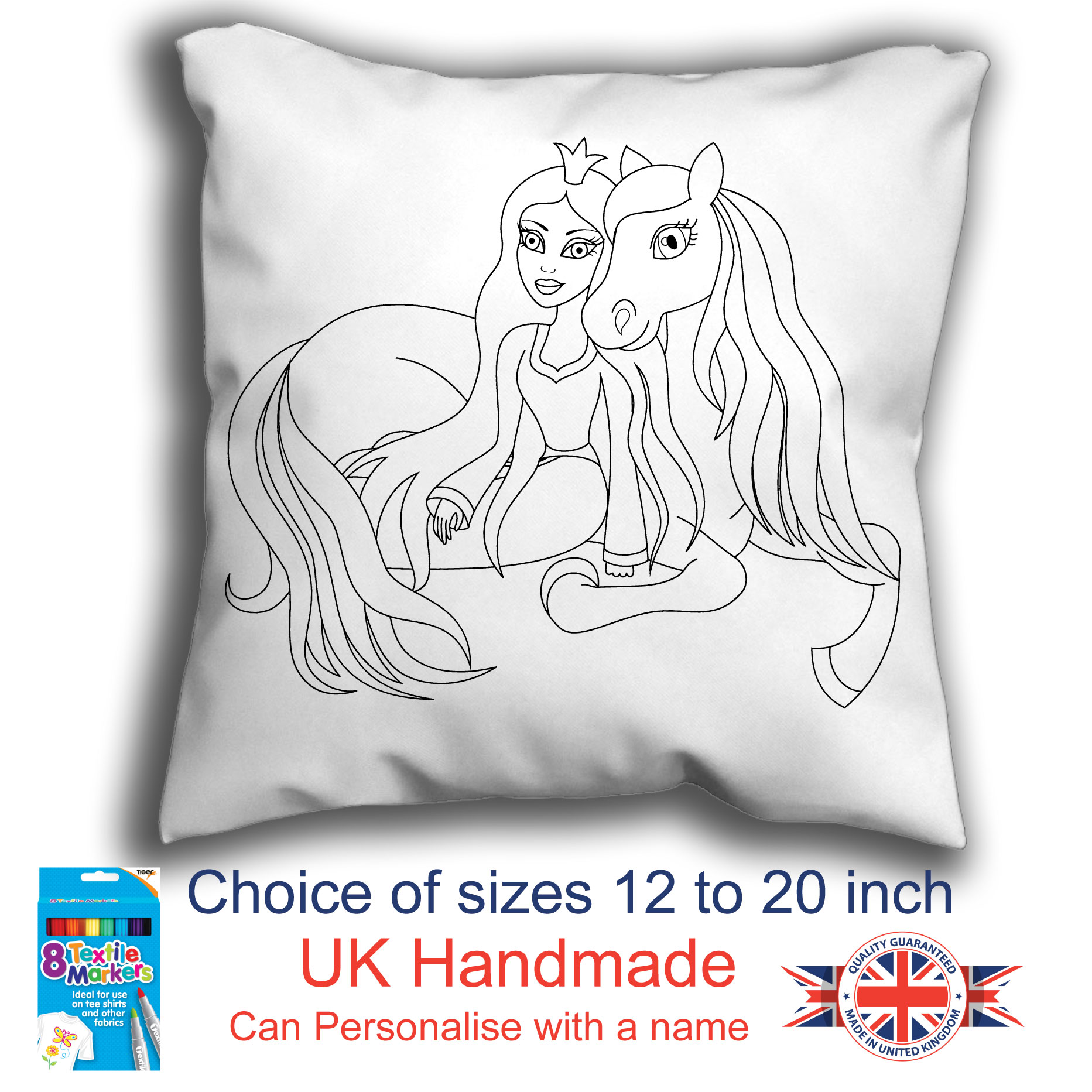 Princess Colouring Cushion