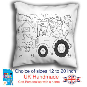 Tractor Colouring Cushion