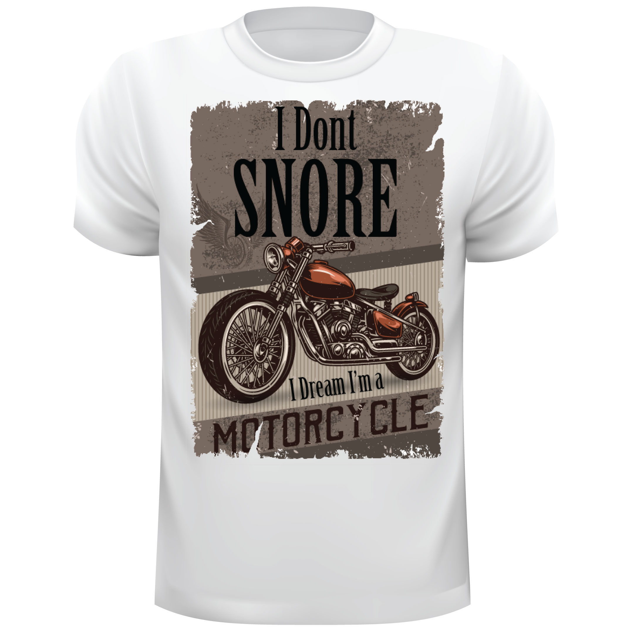 Biker T Shirt, Motorcycle T shirt, Biker Art T Shirt i dont snore i dream im a motorcycle t Shirt